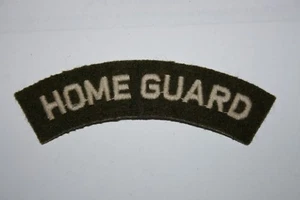 TÍTULO DE HOMBRO DE TELA DE GUARDIA DE HOGAR CON PATRÓN DE LA SEGUNDA GUERRA MUNDIAL BRITÁNICA PARA EL HOGAR FRENTE PARA EL EJÉRCITO - Imagen 1 de 1