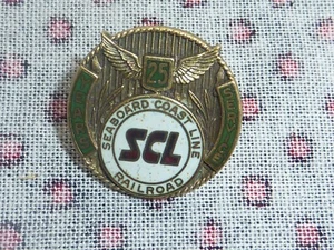 PIN ORO 1/10 10K Seaboard Coastline Railroad 25 años de servicio - Imagen 1 de 10