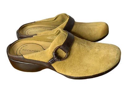 Zapatos de mula DMX ROCKPORT para mujer talla 6,5 tostados sandalia sin cordones cómodos cuero superior Foto 1 de 4