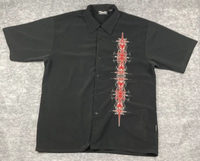 Dragonfly Shirt Mens 2XL Tribal Stripe Retro Y2K Short Sleeve Rock - Image 1 of 4