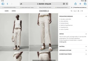Dondup, Damen Chino, Modell Ariel, Cropped, Leinen, Size 38, Beige - Bild 1 von 24