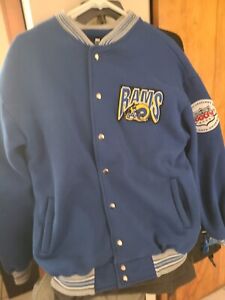 Vintage Los Angeles Rams Super Bowl 2000, Snap Blue Jacket in good condition