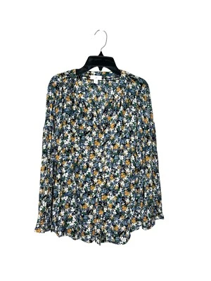 Top J. Jill Floral Manga Larga Con Botones Para Mujer Talla LP Puño Calado Romántico Foto 1 de 4