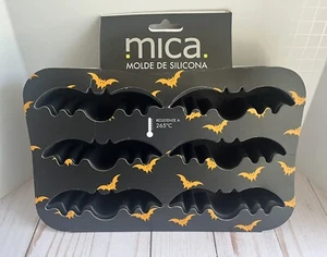 Spooky Bat Baking Silicone Mold Halloween Fall Cupcakes Cookies Black - Picture 1 of 3
