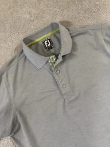Camisa Polo FootJoy Adulto Grande Gris Calce Atlético Golf Rendimiento Elastizada - Imagen 1 de 11