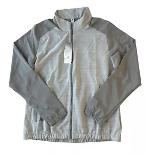 Chaqueta cortavientos de golf Adidas XL verde primitivo dos tonos capas gris jaspeado - Imagen 1 de 12