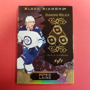 Reliquias de triple diamante Patrik Laine 2018-19 cubierta superior diamante negro 1/1 - Imagen 1 de 2
