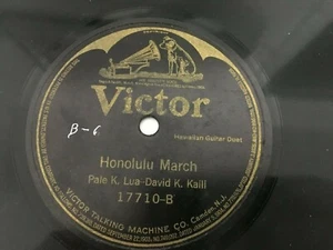 PALE K. LUA & DAVID K. KAILI Kohala March / Honolulu March VICTOR 78 RPM 17710 - Picture 1 of 2