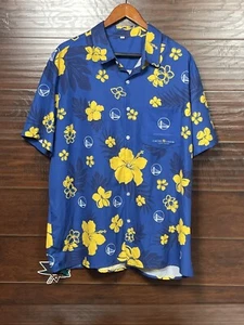 Golden State Warriors NBA Hawaiian Shirt Cache Creek Uomo XL SGA Aloha Usato - Foto 1 di 8