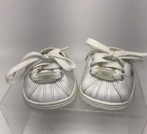 Build A Bear Sketchers Sneakers Shoes White Heart Charm Glitter Slingback BABW - Picture 1 of 7