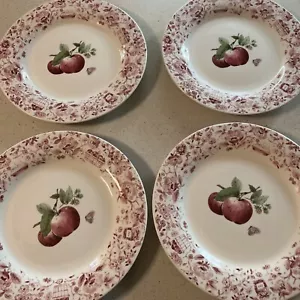 Set of 4 Pfaltzgraff Delicious Red Apple 11" Dinner Plates - Picture 1 of 7