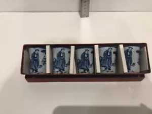 Ochoko Sakazuki Japón Vidrio 5 cm Mini Taza Sake Nihon shyu Porcelana Japón 5 JUEGO - Imagen 1 de 11