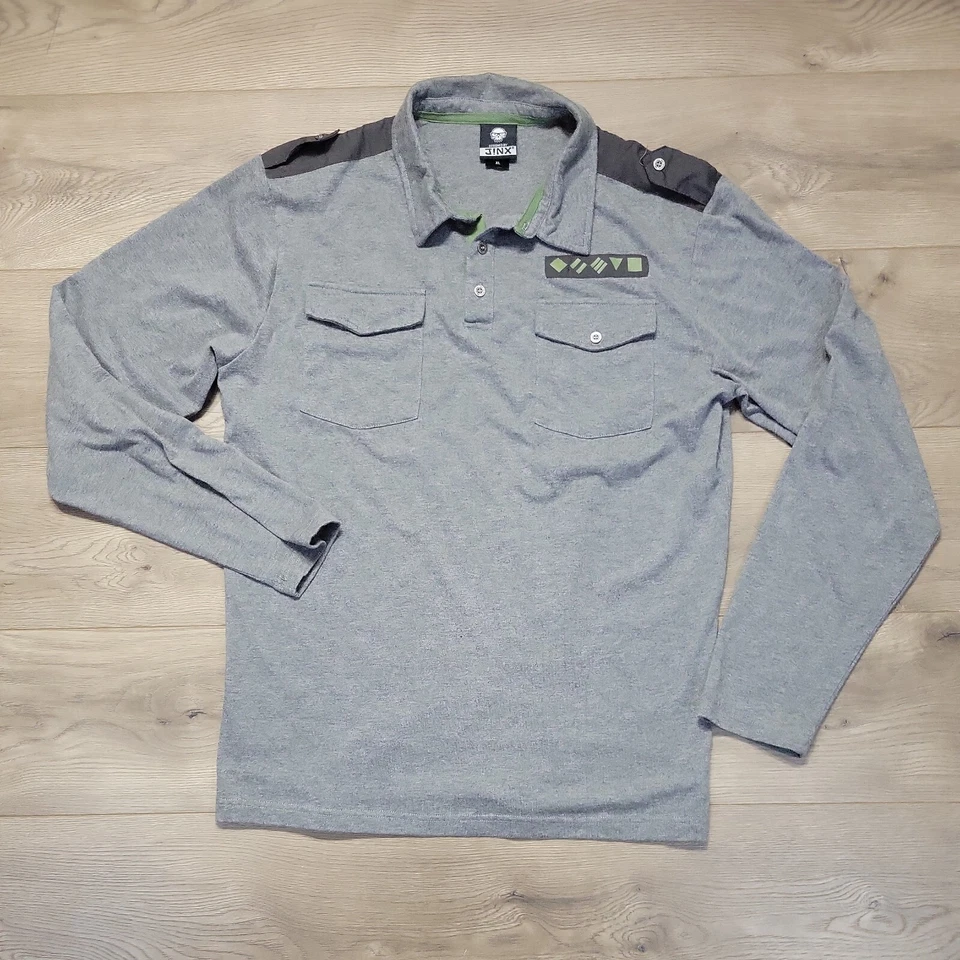 Camisa JINX World of Tanks Hombre Extra Grande Gris Premium Polo Jugador Exterior Foto 1 de 4