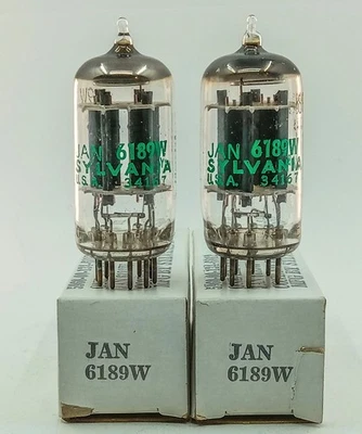 NOS GAIN MATCHED PAIR JAN6189W/12AU7/MAXI TESTED  - Image 1 of 2