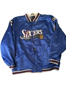 unk Philadelphia 76ers Jacke Herren 3XL blau NBA Basketball Satin Varsity lesen - Bild 1 von 10