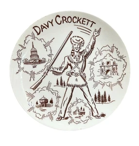 Plato Crockett Vintage Royal China Davy Años 50 Western MCM - Imagen 1 de 5