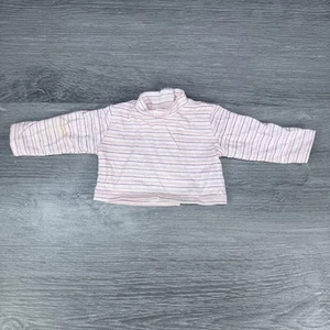 American Girl Doll Ski Trip Outfit Soft Turtleneck Top Gray Pink Shirt G2306 - Picture 1 of 8