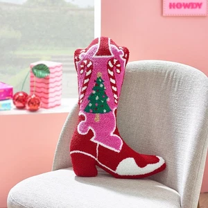 Catherine Lansfield Santa's Howdy Weihnachten Kissen in 3D-Form rosa 35 x 48 cm - Bild 1 von 8