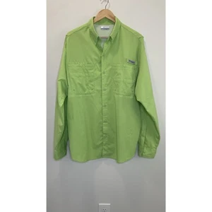 Columbia Sportswear PFG Mens Large Tamiami II Long Sleeve Button Down Green - Picture 1 of 20