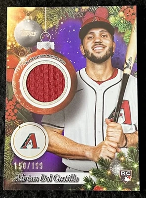 2025 Topps Holiday - Adrian Del Castillo - Relic PURPLE PR-AD /199 - Image 1 of 2