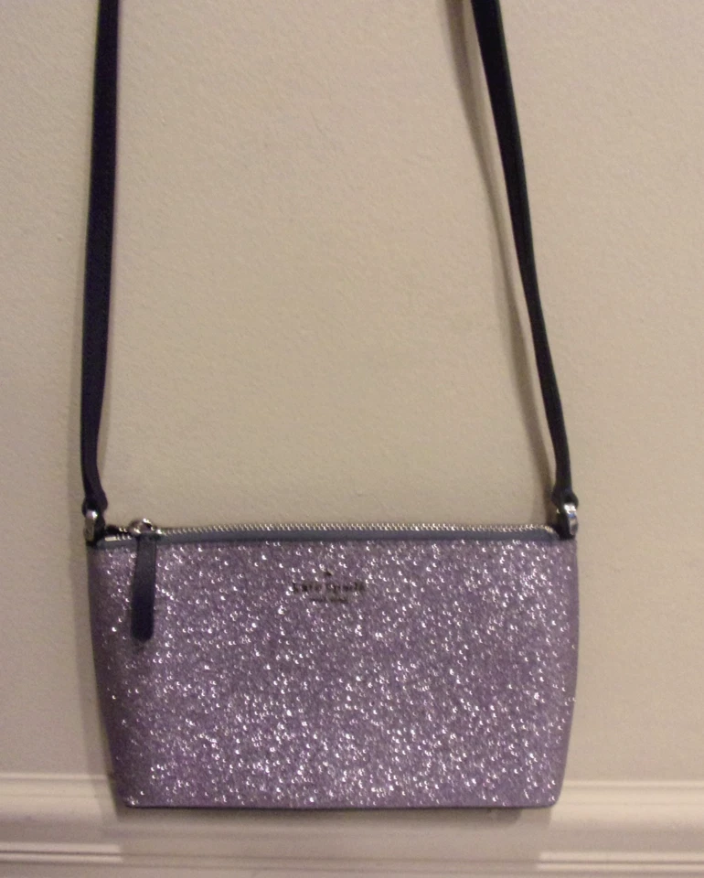 Bolso Kate Spade Azul Medianoche Brillo Brillo, Borde Cuero Saffiano Azul Marino CB/SH Foto 1 de 4