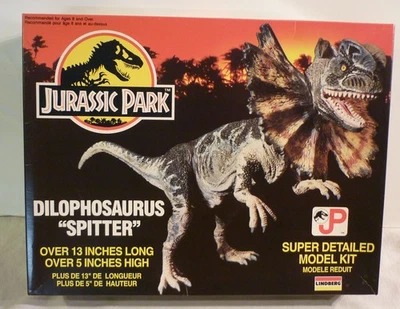 LINDBERG JURASSIC PARK  DILOPHOSAURUS "SPITTER" SUPER DETAILED MODEL KIT #70273 - Image 1 of 2