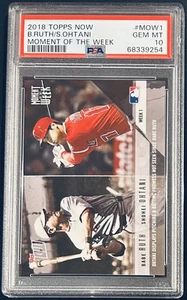 2018 Topps Now Shohei Ohtani RC Babe Ruth PSA 10 Rookie Moment of the Week MOW1 - Picture 1 of 2