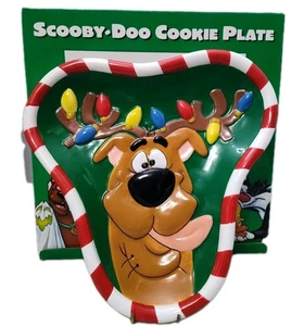 Scooby Doo Cookie Plate Christmas Holiday 1998 Warner Bros 12" Vintage 3D NEW* - Picture 1 of 12