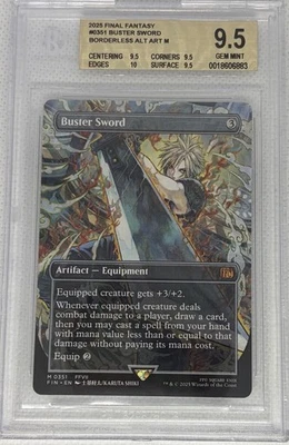 MTG 1x Final Fantasy Buster Sword - #0351 Borderless - BGS 9.5 - Gem Mint - Image 1 of 2