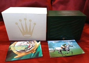 Rolex Wave-Pattern Green Uhrenbox mit Goldkrone Logo H10 E - Bild 1 von 11