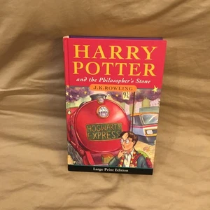 HARRY POTTER and the PHILOSOPHER's STONE 1st Prnt Bloomsbury Large Type Edition - Picture 1 of 13