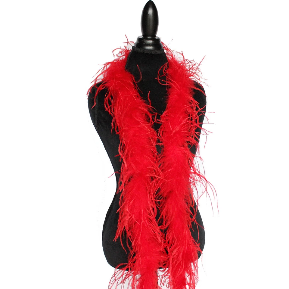  Bufanda boa pluma avestruz roja 1 capa graduación disfraces de Halloween decoración de baile Foto 1 de 1