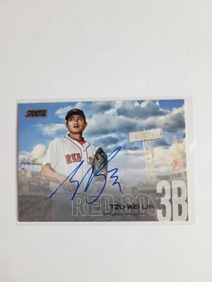 TZU-WEI LIN 2018 TOPPS STADIUM CLUB BLACK AUTO #19/25 ROOKIE RC - Image 1 of 2