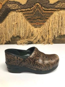 Dansko Mujer EU 37/6.5-7 Cuero Marrón Sin Cordones Profesional Zueco Mules Zapatos - Imagen 1 de 8