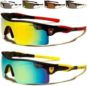 KHAN SPORT POLARISIERTE SONNENBRILLE HERREN DAMEN JUNGE DESIGNER GROß GEWICKELT VERSPIEGELT GOLF - Bild 1 von 12