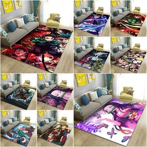 Cartoon Demon Slayer Floor Carpet Mat Door Rug Area Carpet Bedroom Living Room - Picture 1 of 11