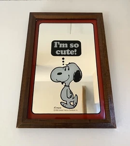 Vintage Snoopy Spiegel "I'm So Cute" Schulz © 1958 United Feature Syndicate Inc - Bild 1 von 10