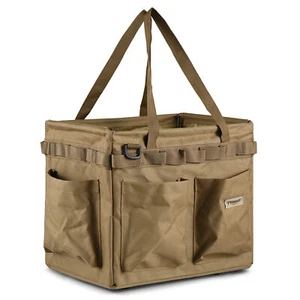 TOMSHOO Camping Tool Bag Collapsible Camping Gear Bag with Molle Webbing D4Y7 - Picture 1 of 10