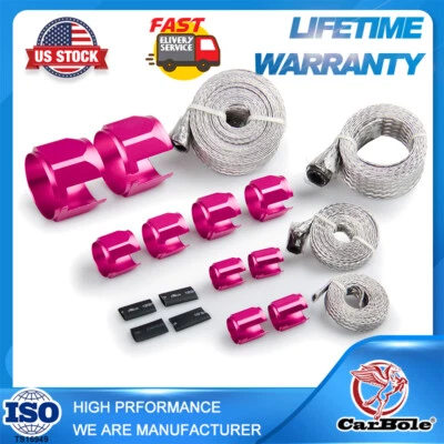 Radiator Hose Sleeving Stainless Steel Braided Dress-Up Hose Cover Kit Chrome - Image 1 of 4