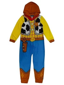 Disney Boys Toy Story 4 Sheriff Woody Hoodie Union Suit Sleeper Pajamas 10 - Picture 1 of 1