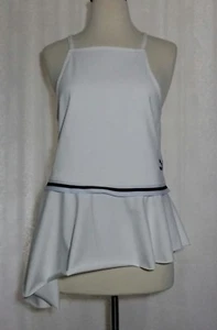 Puma Top XLarge XL White Xtreme Tight Frilled Womens Athleisure Asymmetrical - Picture 1 of 12