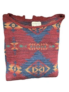Suéter Ralph Lauren Denim & Supply Para Mujer Azteca Suroeste Algodón Tejido L - Imagen 1 de 8