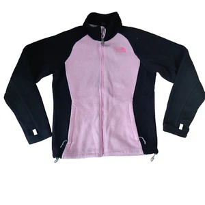 The North Face Pink Black Fleece Jumper Cardigan Size S Breat Cancer Awareness - Picture 1 of 6