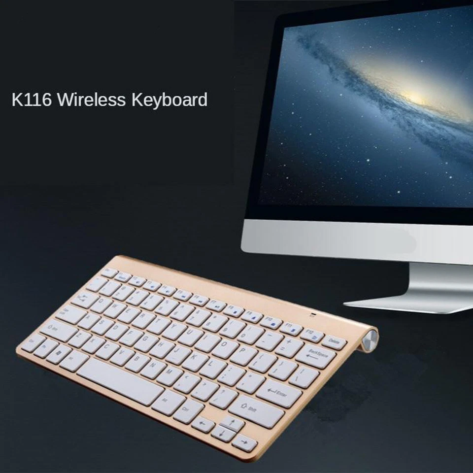 Mini Slim Flat Wireless 78 Keys Keyboard & Mouse Combo for Windows PC Mac - Image 1 of 1