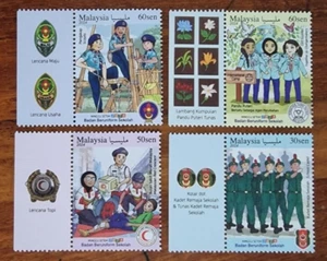 Malasia 2024 Cuerpos Uniformados Escolares Scout Girl Guía Cruz Roja 4V mnh (1) - Imagen 1 de 2