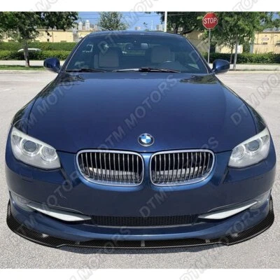 For 2011-2013 BMW 3-Series 2DR E92 E93 Real Carbon Fiber Front Bumper Body Lip - Image 1 of 4