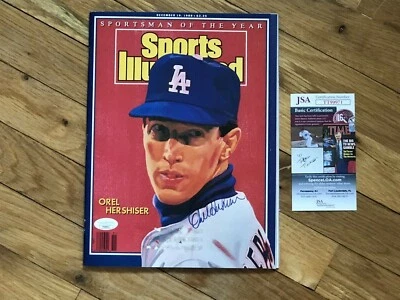 OREL HERSHISER SIGNED 1988 SPORTS ILLUSTRATED SPORTSMAN OF THE YEAR JSA COA - Image 1 of 4
