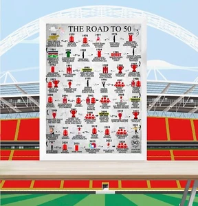 Personalised Arsenal Gifts, 50th Birthday Print ,Arsenal Print, Arsenal Gifts - Picture 1 of 4
