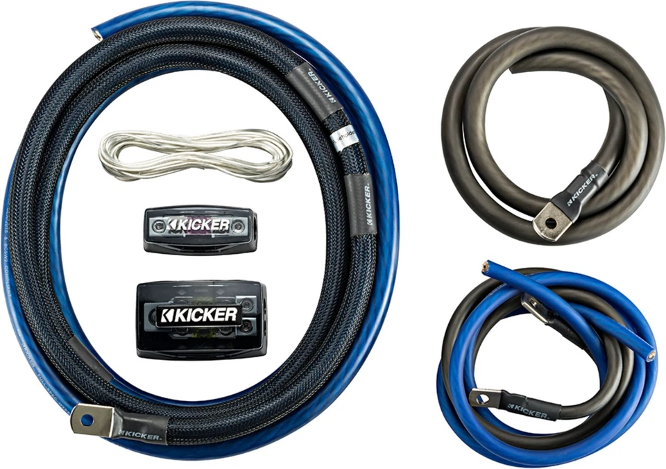 KICKER PKD1 CAR AUDIO STEREO 1/0 GAUGE AWG 1/0AWG DUAL AMPLIFIER AMP POWER KIT - Image 1 of 1