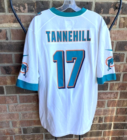 NFL Miami Dolphins Tannehill 17 Nike White Jersey Men L Cover